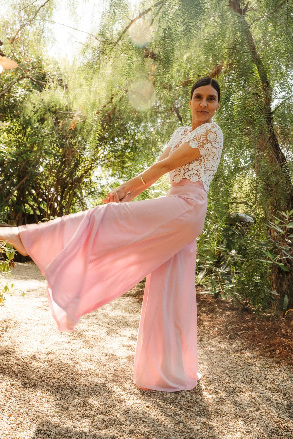 1970s Lilli Diamond Epic Palazzo Party Pants