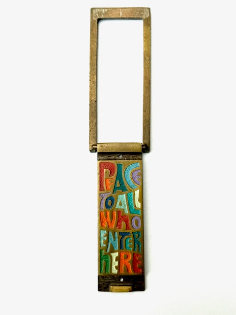 Peace To All Who Enter Here -  Brass Door Knocker